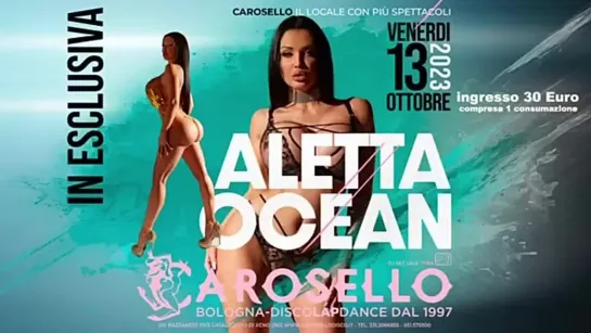 ALETTA OCEAN VEN13 OTTOBRE 2023 AL LAPDANCE CAROSELLO BOLOGNA info: +393312086855