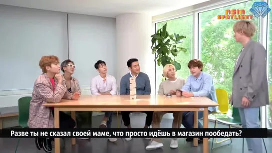 [Sapphire SubTeam] 191025 Super Junior играют в дженгу (часть 2) (рус.саб)