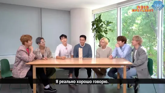 [Sapphire SubTeam] 191023 Super Junior играют в дженгу (часть 1) (рус.саб)