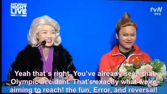 [ENG SUB] SNL Korea parody Sotnikova win and Kim Yuna Sochi2014