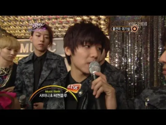 20.04.12 SHINee & CNBLUE @ Music Bank, комната ожидания