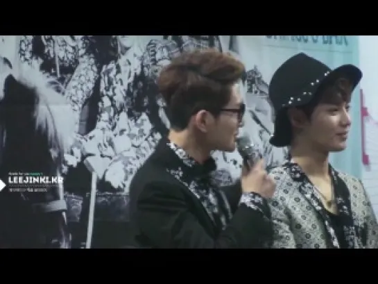 140313 [Fancam] Onew & Taemin focus @ Fansign Event in Coex