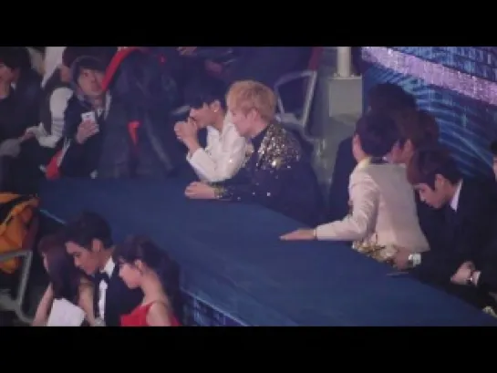 291212 SHINee, EXO during "Flashback" @ SBS Gayo Daejun