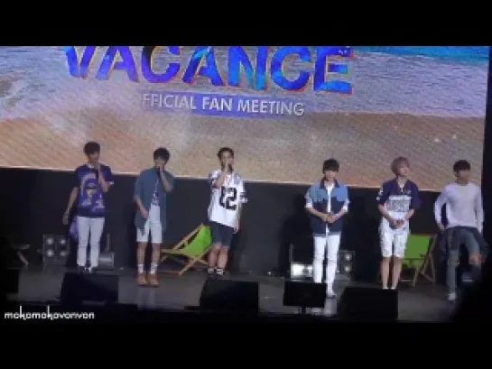 [FANCAM/140727] Opening Talk + Walk by @ Official Fanmeeting Angel Vacance