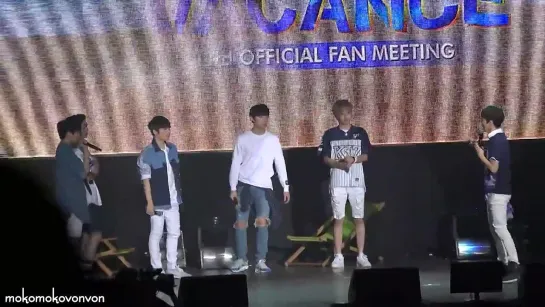 [FANCAM/140727] ChunJi and Ricky doing scene from Secret Garden  @ Official Fanmeeting Angel Vacance