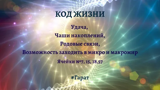 Код Жизни Об удаче, чаше накоплений, родовых связях и не только