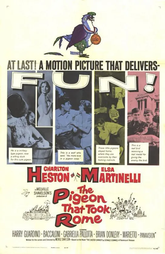 Голубь, который захватил Рим / The Pigeon That Took Rome (1962 США) приключения комедия дети в кино