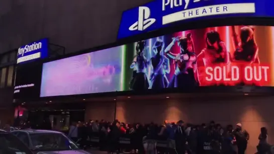 Marquee outside of the PlayStation theater! SailorMoonSuperLive