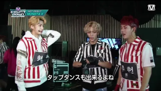 [VK] [02.10.15] Monsta X за кулисами @ M! Countdown