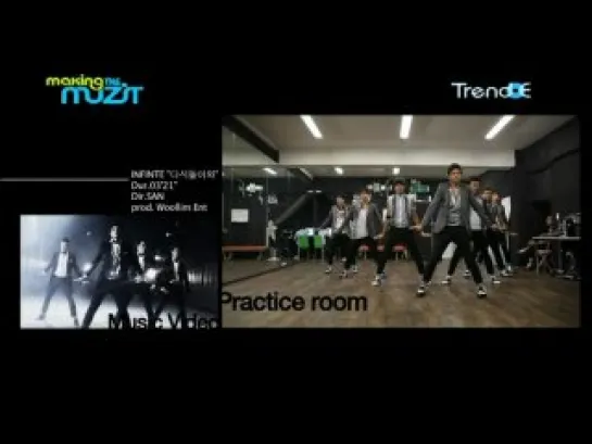 INFINITE's Come Back Again. Practice room (@ THE MUZIT 100731) "Чжан чжанчжан")