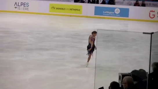 Alena Kostornaia FS Grand Prix 2019 in Grenoble (Alt. angle) 60p