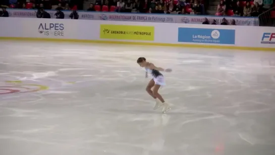 Alena Kostornaia SP Grand Prix 2019 in Grenoble (Alt. angle) 60p