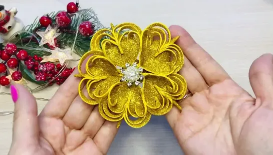 🎄Веселые Снежинки❄️Идея Своими руками 🎄Поделки из фоамирана на Новый год🎄DIY