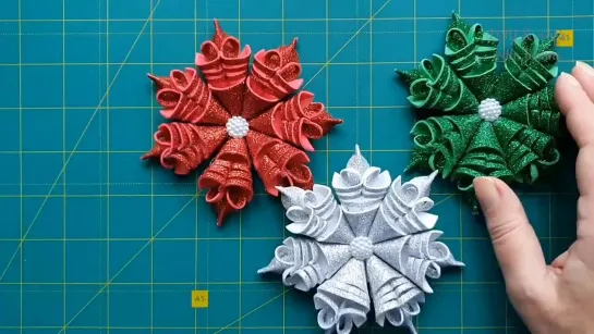 Как сделать снежинку_Snowflake_How to decorate a napkin_3D Decorations For Christmas_