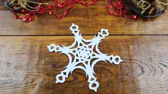 Как красиво вырезать снежинку из бумаги.Снежинка из бумаги просто. Paper Snowflake. #Снежинки