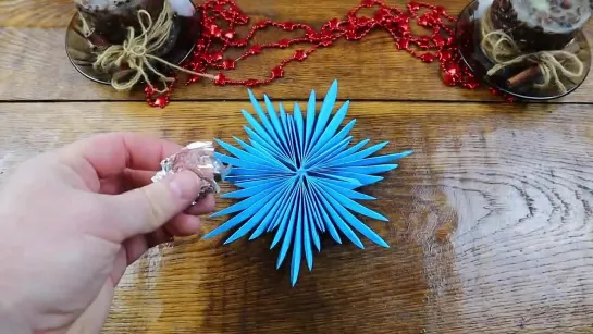 ❄️ОБЪЁМНАЯ 3D СНЕЖИНКА ИЗ БУМАГИ❄️3D PAPER SNOWFLAKE ❄️