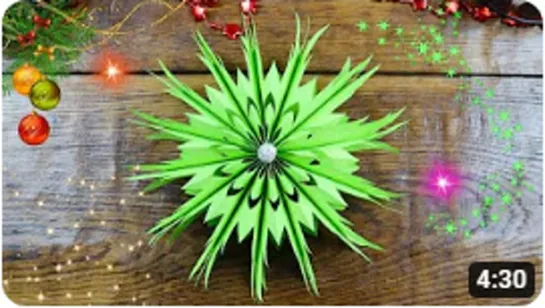 ❄️ КРАСИВАЯ СНЕЖИНКА ИЗ БУМАГИ ❄️СУПЕРОБЪЕМ ❄️ 3D PAPER SNOWFLAKE ❄️