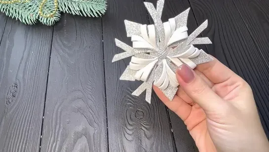 Снежинки из фоамирана Своими руками Christmas ornaments DIY