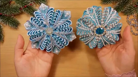 2 DIY Amazing snowflake Christmas ornaments 🎄 2 Идеи снежинок из фоамирана 🎄 Ёлочные игрушки