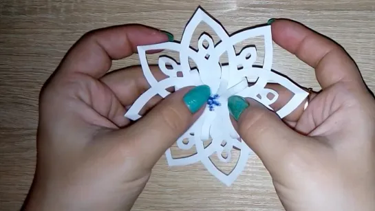 Новогодняя Снежинка канзаши, МК _ DIY Kanzashi Christmas Snowflake