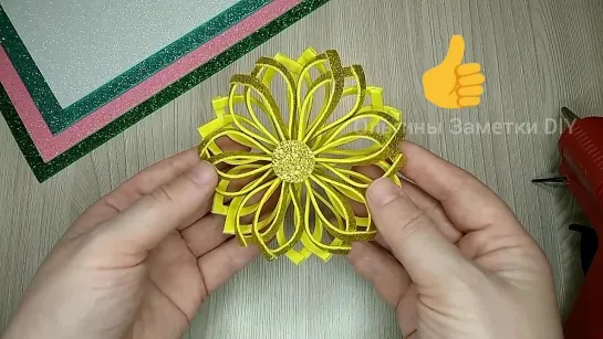 DIY_ How to make easy Foam Snowflakes ❄️Christmas ornament_Christmas decor_Glitter foam sheet craft (1)