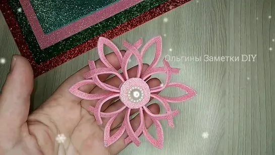 3 DIY Foam Snowflakes ❄️ Christmas ornaments Tutorial _ Christmas decor _ Glitter foam sheet craft