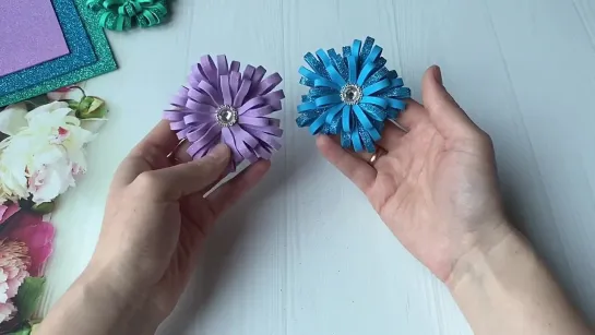 Снежинка из фоамирана Игрушка на ёлку или Украшение для волос _ DIY Glitter Foam Craft Ideas