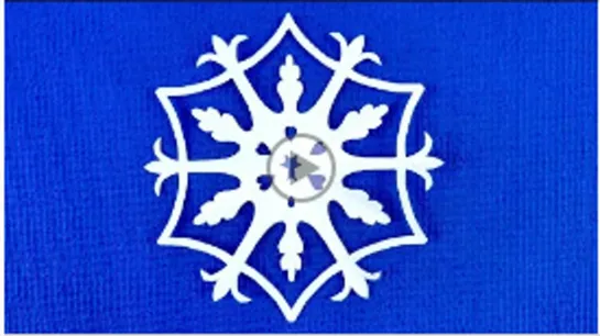 Как вырезать простую снежинку из бумаги. Новогодние поделки! Paper snowflakes handmade. #Снежинки