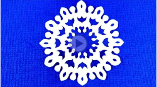 Ажурная снежинка из бумаги.Новогодние поделки из бумаги. Узоры снежинок #Snowflakes #Снежинки