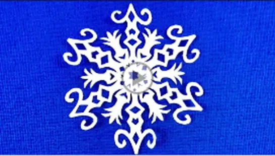 DIY .Как просто вырезать красивую ажурную снежинку. Поделки к Новому году!! Snowflake