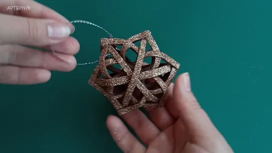 3 идеи как сделать новогоднее украшение из полосок фоамирана ✨ DIY Christmas Ornaments