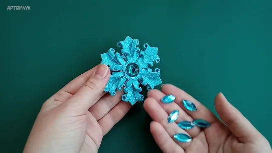 Снежинка из фоамирана_ Новогоднее украшение своими руками ✨ Foam Christmas Snowflake