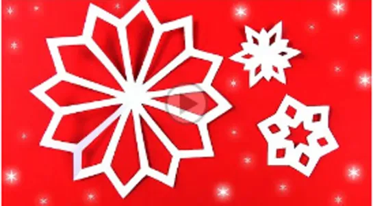 Snowflake DIY. How to make paper snowflake. Snowflakes cutting step by step