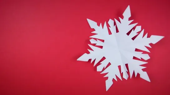 How to make a paper snowflake. Snowflakes easy cutting for Christmas decoration [5 Minutes Craft]