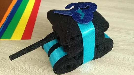 Танк из носков _ Подарок для мужчины на 23 февраля _ Tank of socks _ Gifts to a man _ DIY