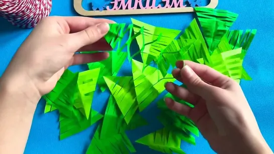 ГИРЛЯНДА из БУМАГИ Своими руками Как сделать новогоднюю гирлянду Diy Christmas crafts for paper