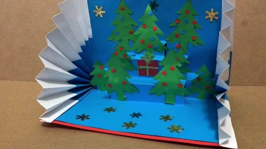 3D НОВОГОДНЯЯ ОТКРЫТКА Своими руками КАК СДЕЛАТЬ ОТКРЫТКУ на НОВЫЙ ГОД _ 3D POP UP Christmas card