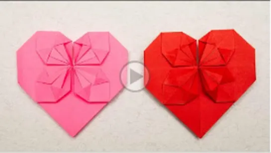 Сердце  из бумаги _ Cute Paper HEART _ Easy Origami DIY _ Easy Origami  Crafts