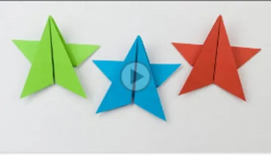 Простая Звезда из бумаги _ Оригами звезда своими руками _ Origami easy star