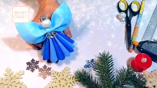 ❄ Ангелочек из фоамирана на Новогоднюю Елку ❄ НОВОГОДНИЕ ИГРУШКИ DIY АНГЕЛ из Фома ЛЕГКО и БЫСТРО❄