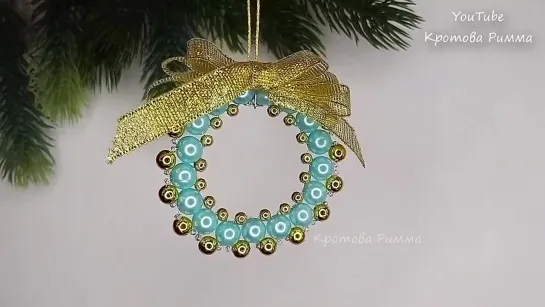 Новогодние игрушки из бусин и бисера, игрушки на ёлку своими руками, Christmas toys made of beads 🎄💥