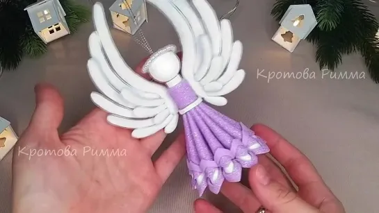 Ангел из фоамирана 😇 Новогодние игрушки своими руками 🎄 DIY Christmas Angels Foam EVA