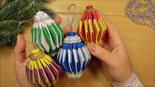 🎄 Новогодние игрушки на елку из фоамирана 🎄 diy christmas ornaments