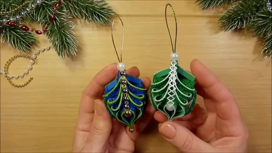 НОВОГОДНИЕ игрушки своими руками из фоамирана, фонарики на ёлку 🎄 diy christmas ornaments