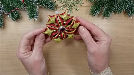 2 ИДЕИ новогодних игрушек из фоамирана, ёлочные снежинки 2022 🎄 2 DIY christmas ornaments foam