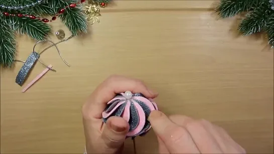 3 Идеи ёлочных игрушек из фоамирана своими руками 🎄 3 DIY christmas ornaments