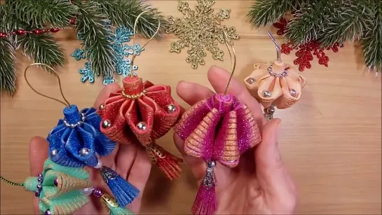 НОВОГОДНИЕ ИГРУШКИ на ёлку из фоамирана, своими руками 🎄 DIY christmas ornaments