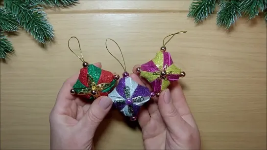 ОЧЕНЬ ПРОСТО снежинки своими руками из фоамирана на ёлку 🎄 Christmas ornaments 🎄 Christmas diycraft