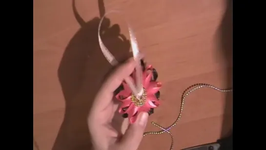 Новогодний шар канзаши. Елочные игрушки своими руками. __ Christmas ball kanzashi. (2)