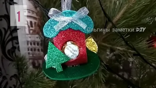 🌲 3 Идеи Ёлочных игрушек Новогодние поделки из фоамирана 🌲 3 DIY Christmas ornaments